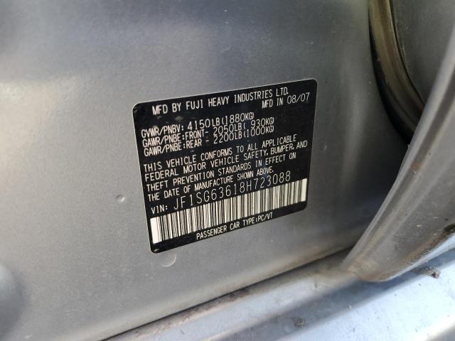 Photo 10 from auction – 2008 SUBARU FORESTER 2 with VIN JF1SG63618H723088