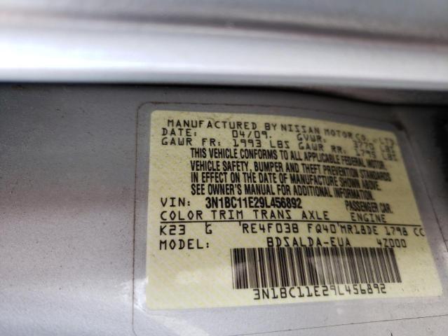 Photo 10 from auction – 2009 NISSAN VERSA S with VIN 3N1BC11E29L456892