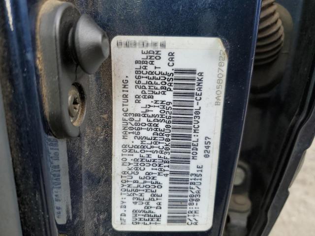 Photo 10 from auction – 2004 TOYOTA CAMRY LE with VIN 4T1BF30K04U066259