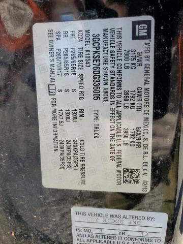 Photo 10 from auction – 2013 CHEVROLET SILVERADO with VIN 3GCPKSE76DG336005