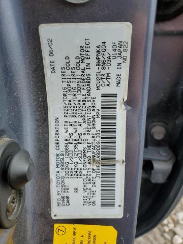 Photo 10 from auction – 2002 TOYOTA HIGHLANDER with VIN JTEHF21A920091305