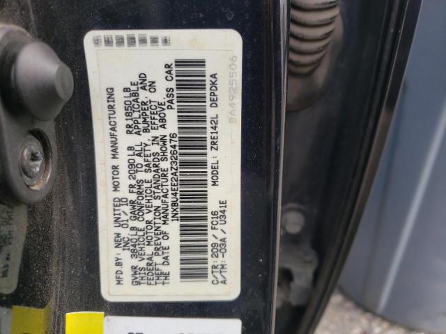 Photo 10 from auction – 2010 TOYOTA COROLLA BA with VIN 1NXBU4EE2AZ326476