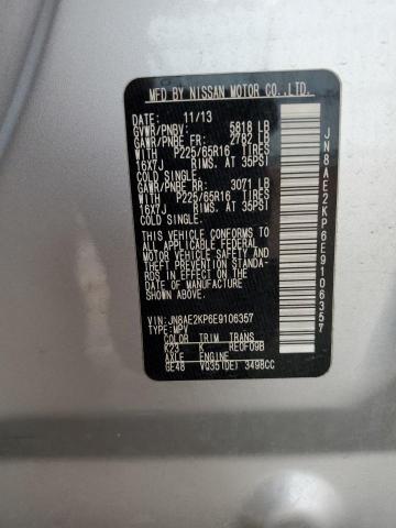 Photo 10 from auction – 2014 NISSAN QUEST S with VIN JN8AE2KP6E9106357