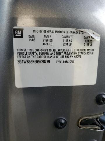 Photo 10 from auction – 2006 CHEVROLET IMPALA LS with VIN 2G1WB55K669228779