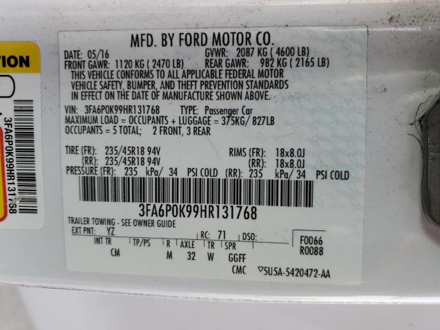 Photo 10 from auction – 2017 FORD FUSION TIT with VIN 3FA6P0K99HR131768