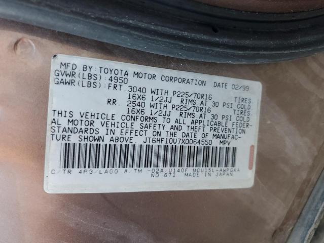 Photo 10 from auction – 1999 LEXUS RX 300 with VIN JT6HF10U7X0064550