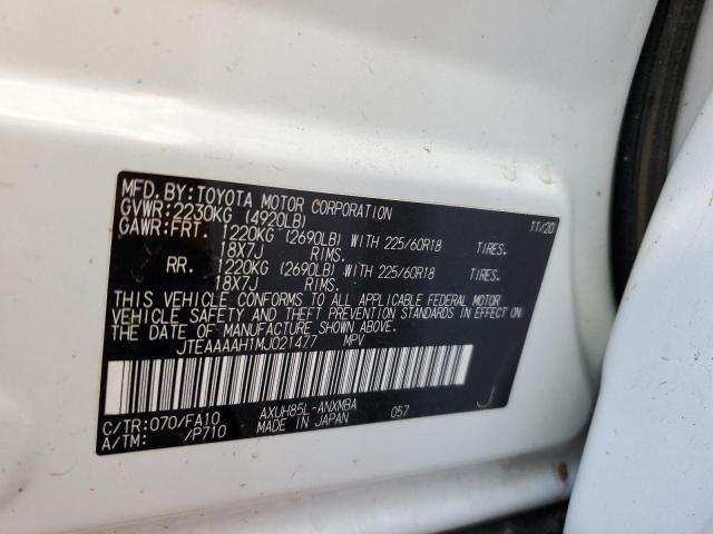 Photo 10 from auction – 2021 TOYOTA VENZA LE with VIN JTEAAAAH1MJ021477
