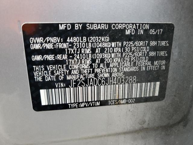 Photo 10 from auction – 2018 SUBARU FORESTER 2 with VIN JF2SJADC6JH403288