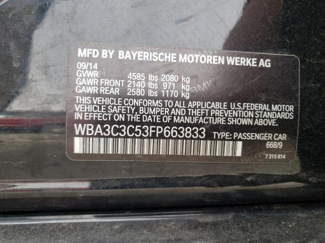 Photo 10 from auction – 2015 BMW 320 I XDRI with VIN WBA3C3C53FP663833