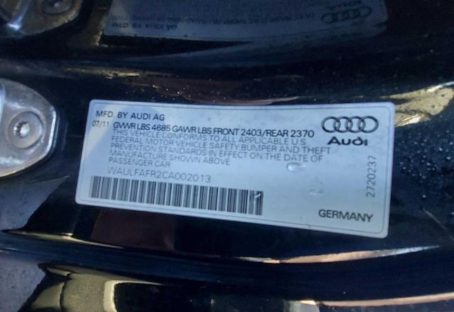 Photo 10 from auction – 2012 AUDI A5 PREMIUM with VIN WAULFAFR2CA002013