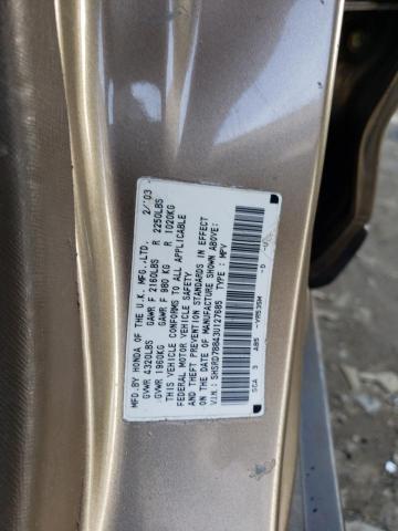 Photo 10 from auction – 2003 HONDA CR-V EX with VIN SHSRD78843U127685