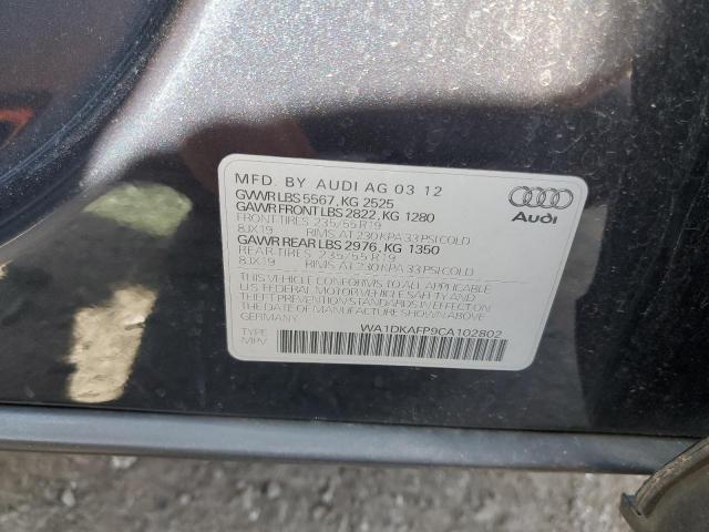 Photo 10 from auction – 2012 AUDI Q5 PREMIUM with VIN WA1DKAFP9CA102802