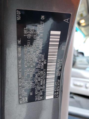 Photo 10 from auction – 2007 TOYOTA SEQUOIA LI with VIN 5TDBT48A47S292411