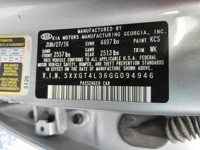 Photo 10 from auction – 2016 KIA OPTIMA LX with VIN 5XXGT4L36GG094946