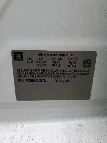 Photo 10 from auction – 2014 CHEVROLET SONIC LS with VIN 1G1JA6SH0E4205432