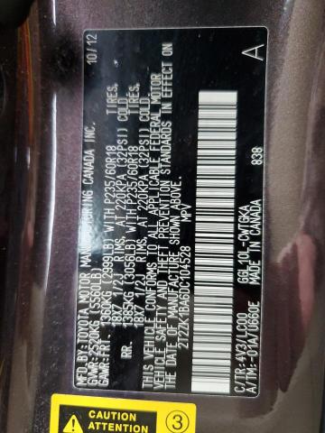 صورة رقم 10 من المزاد - 2013 LEXUS RX 350 مع VIN 2T2ZK1BA6DC104528
