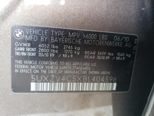 Photo 10 from auction – 2011 BMW X5 XDRIVE3 with VIN 5UXZV4C5XBL404396