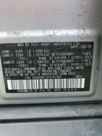 Photo 10 from auction – 2013 SUBARU OUTBACK 2. with VIN 4S4BRBKC0D3297966