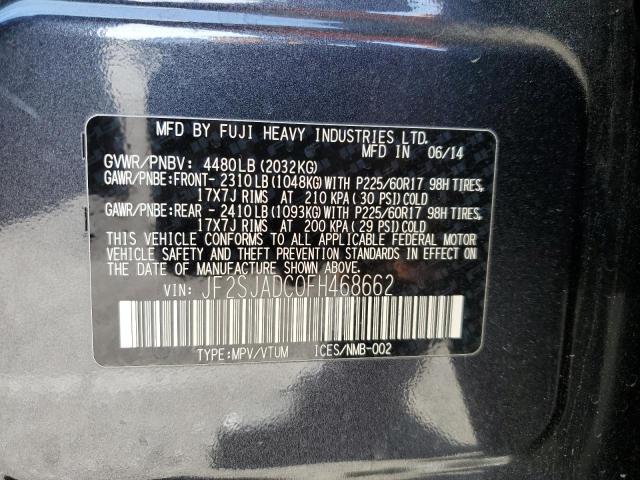 Photo 10 from auction – 2015 SUBARU FORESTER 2 with VIN JF2SJADC0FH468662