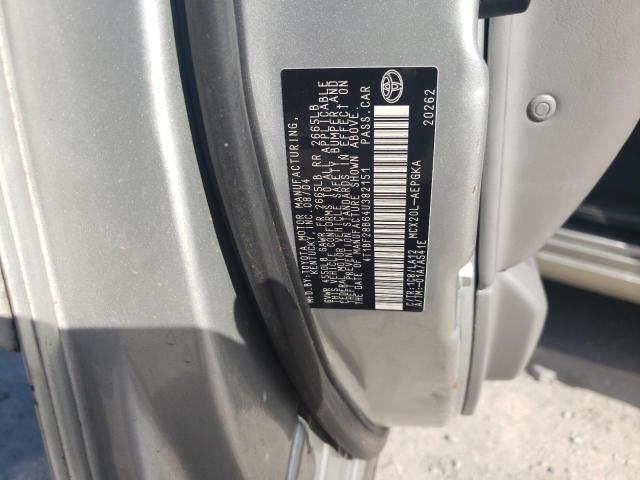 Photo 10 from auction – 2004 TOYOTA AVALON XL with VIN 4T1BF28B64U382151