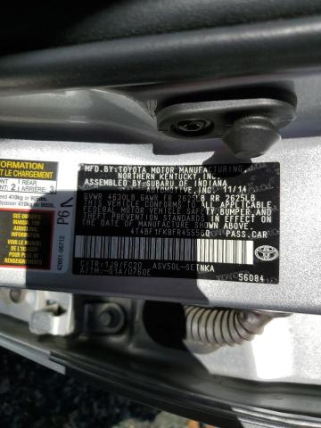 Photo 10 from auction – 2015 TOYOTA CAMRY LE with VIN 4T4BF1FK8FR455560