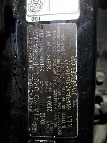 Photo 10 from auction – 2013 KIA FORTE EX with VIN KNAFU4A27D5709827