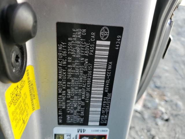 Photo 10 from auction – 2011 TOYOTA CAMRY BASE with VIN 4T4BF3EK9BR206157