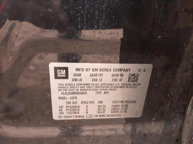 Photo 10 from auction – 2016 BUICK ENCORE with VIN KL4CJASB9GB556833