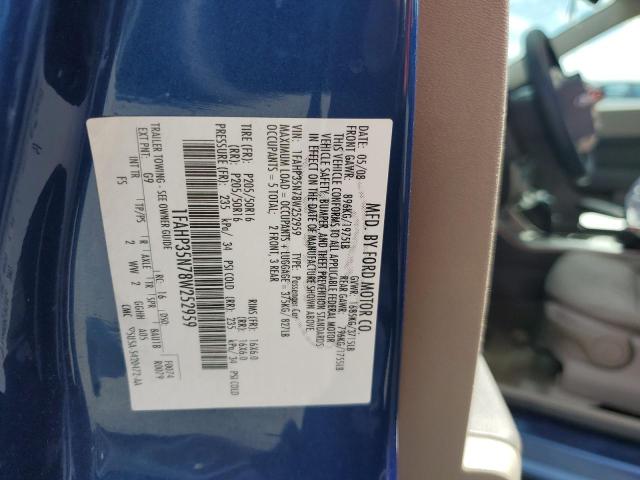 Photo 10 from auction – 2008 FORD FOCUS SE with VIN 1FAHP35N78W252959