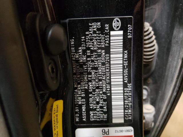 Photo 10 from auction – 2014 TOYOTA CAMRY L with VIN 4T4BF1FKXER397269