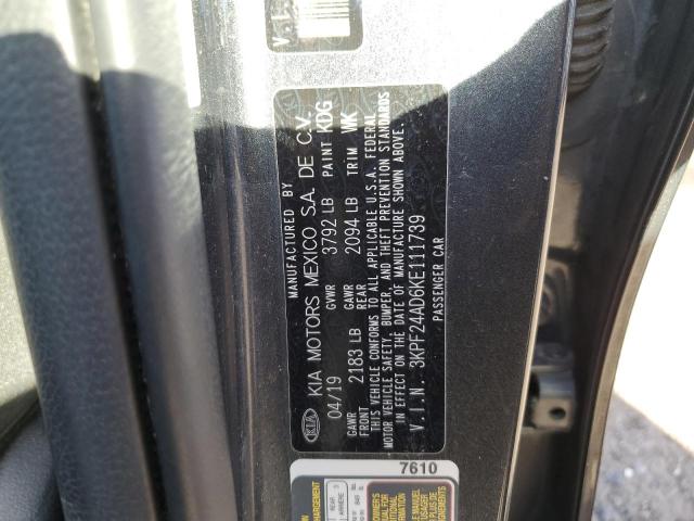 Photo 10 from auction – 2019 KIA FORTE FE with VIN 3KPF24AD6KE111739