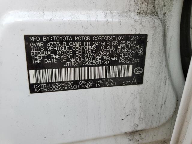 Photo 10 from auction – 2014 LEXUS IS 350 with VIN JTHCE1D20E5003201