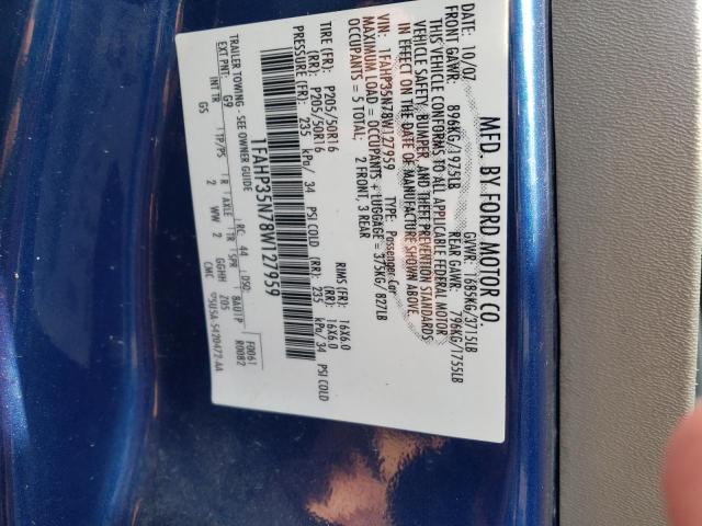 Photo 10 from auction – 2008 FORD FOCUS SE with VIN 1FAHP35N78W127959