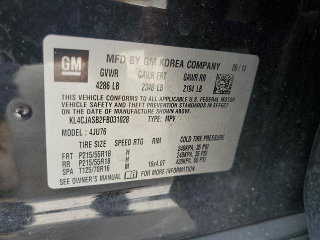Photo 10 from auction – 2015 BUICK ENCORE with VIN KL4CJASB2FB031028