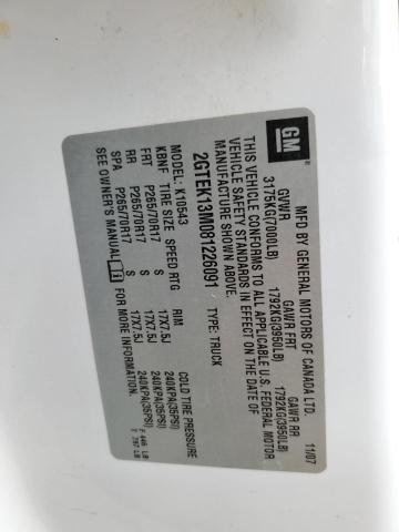 Photo 10 from auction – 2008 GMC SIERRA K15 with VIN 2GTEK13M081226091