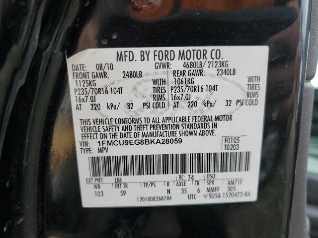 Photo 10 from auction – 2011 FORD ESCAPE LIM with VIN 1FMCU9EG8BKA28059