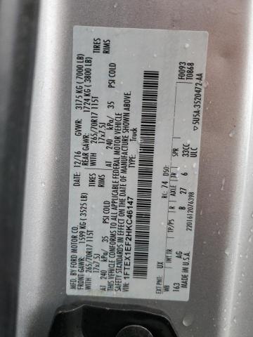 Photo 10 from auction – 2017 FORD F150 SUPER with VIN 1FTEX1EF2HKC46147