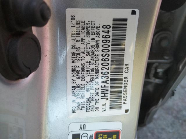 Photo 10 from auction – 2006 HONDA CIVIC HYBR with VIN JHMFA36206S009648