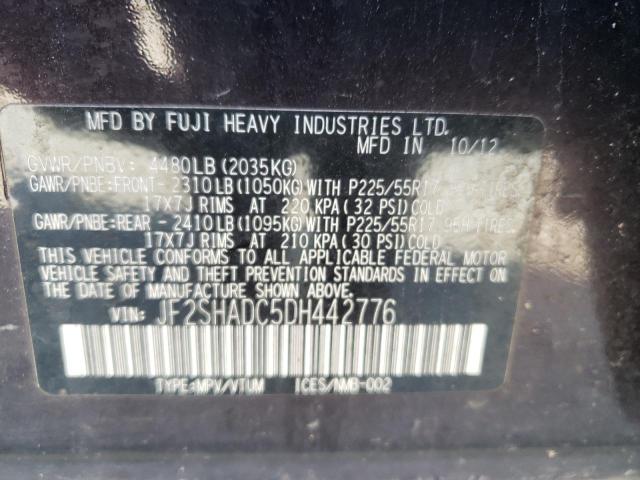 Photo 10 from auction – 2013 SUBARU FORESTER 2 with VIN JF2SHADC5DH442776