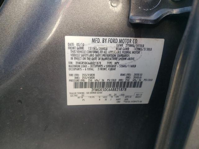 Photo 10 from auction – 2010 FORD FLEX LIMIT with VIN 2FMGK5DC6ABB21878
