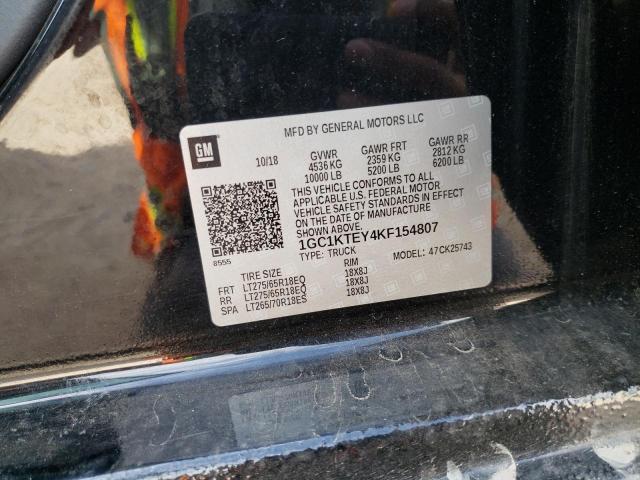 Photo 10 from auction – 2019 CHEVROLET SILVERADO with VIN 1GC1KTEY4KF154807