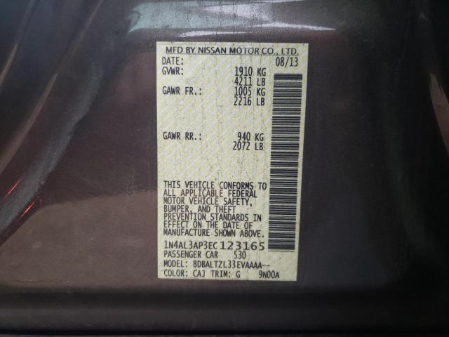 Photo 10 from auction – 2014 NISSAN ALTIMA 2.5 with VIN 1N4AL3AP3EC123165