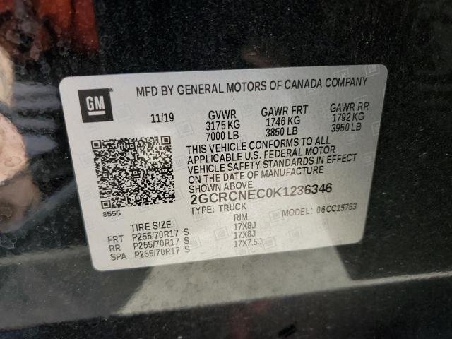 Photo 10 from auction – 2019 CHEVROLET SILVERADO with VIN 2GCRCNEC0K1236346