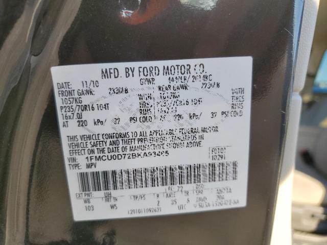 Photo 10 from auction – 2011 FORD ESCAPE XLT with VIN 1FMCU0D72BKA93485