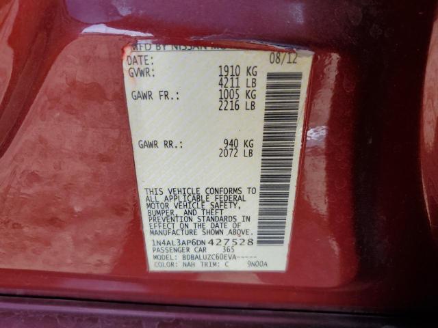 Photo 10 from auction – 2013 NISSAN ALTIMA 2.5 with VIN 1N4AL3AP6DN427528