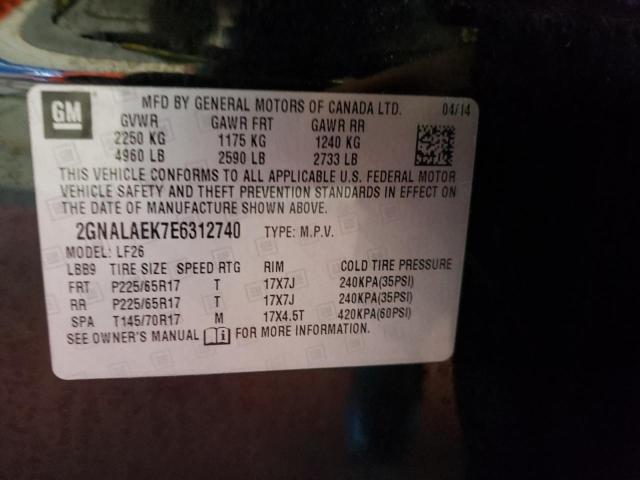 Photo 10 from auction – 2014 CHEVROLET EQUINOX LS with VIN 2GNALAEK7E6312740