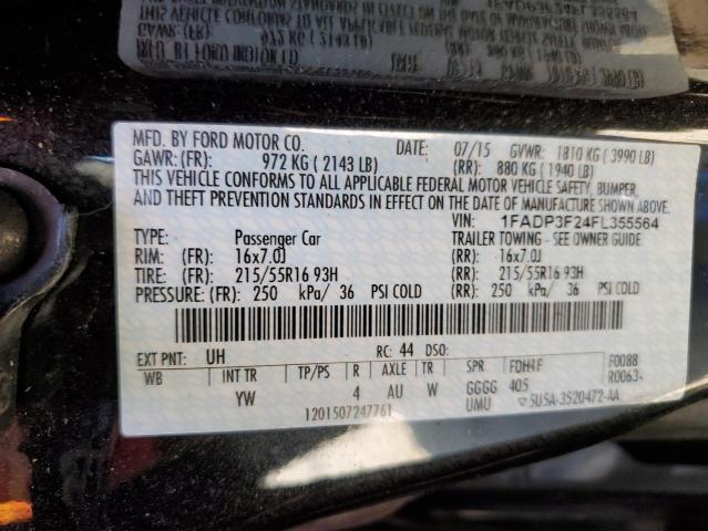 Photo 10 from auction – 2015 FORD FOCUS SE with VIN 1FADP3F24FL355564