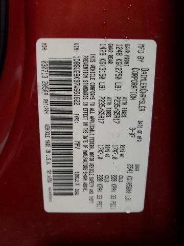Photo 10 from auction – 2007 DODGE NITRO SXT with VIN 1D8GU28K97W661622