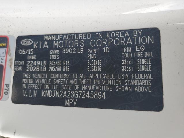Photo 10 from auction – 2016 KIA SOUL with VIN KNDJN2A23G7245894