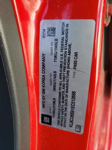 Photo 10 from auction – 2014 CHEVROLET SPARK 1LT with VIN KL8CD6S91EC512686